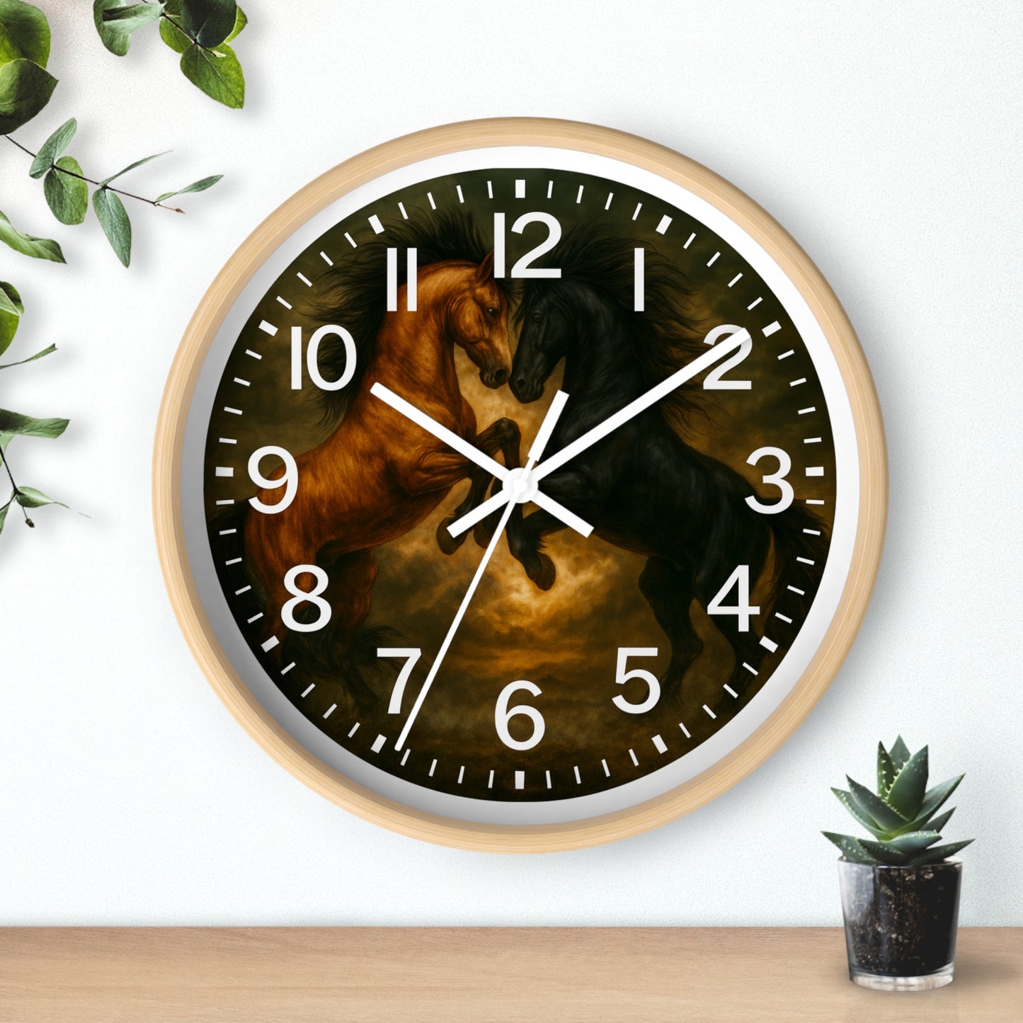 Horse Wall Clock - Black and Brown New;