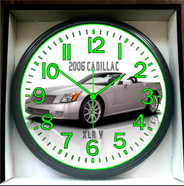 2006 Cadillac XLR Glow In The Dark Wall Clock New!
