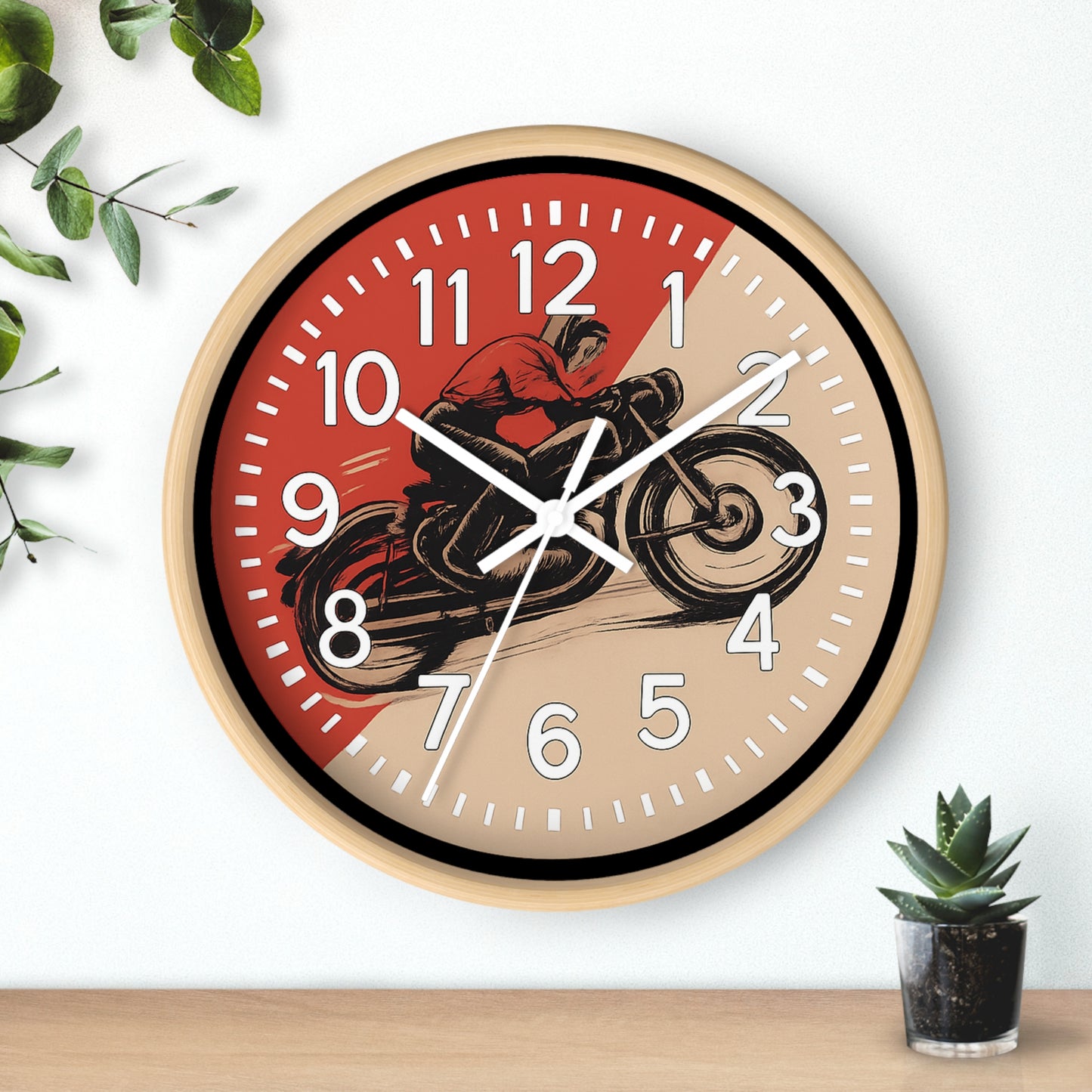 Cafe Racer Vintage Motorcycle Wall Clock New!