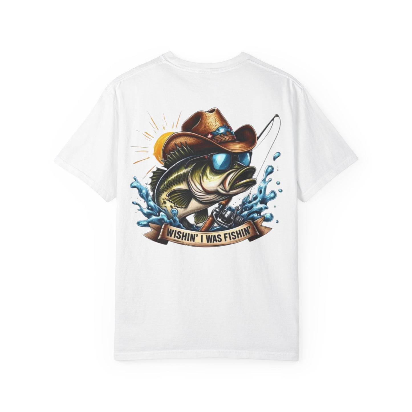 Fishing Fan Unisex T-shirt - Wishing I was fishing, Untied states, USA Fishing, Bass fishing