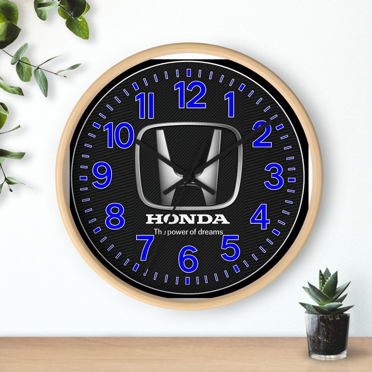Royal Blue Honda Accord Civic Pilot Wall Clock