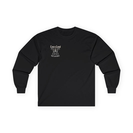 Unisex Long Sleeve Tee - Low & Loud Motorcycle Design, Perfect for Gifting, Casual Wear, Bike Events, Biker Culture, Everyday Comfort