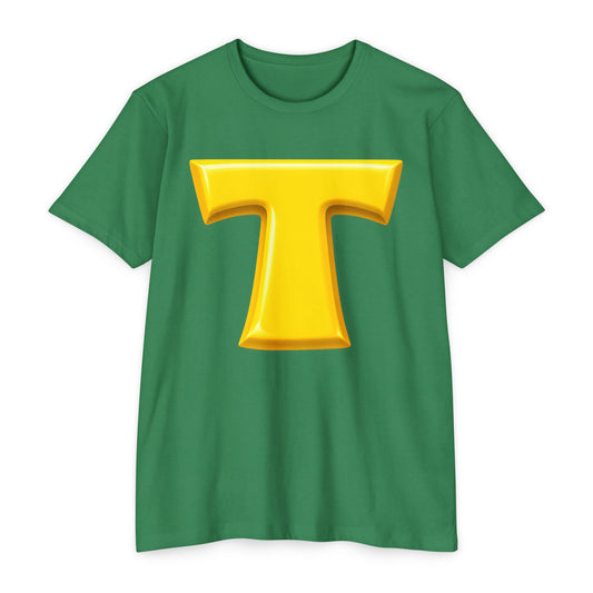 Gold Letter T Graphic T-Shirt