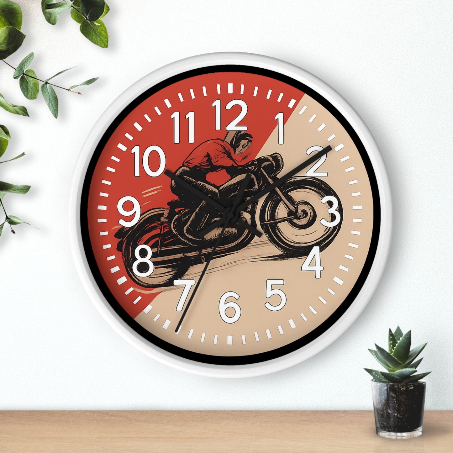 Cafe Racer Vintage Motorcycle Wall Clock New!