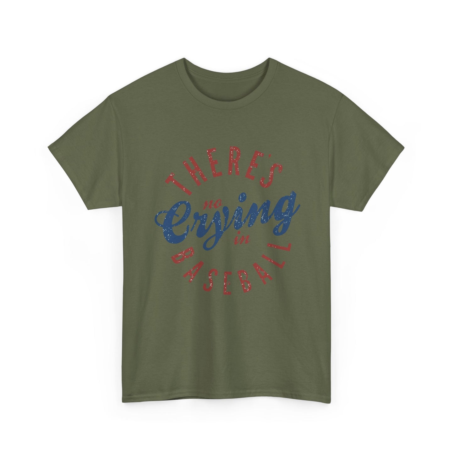 Baseball T-Shirt — "There's No Crying in Baseball" Vintage Graphic Tee