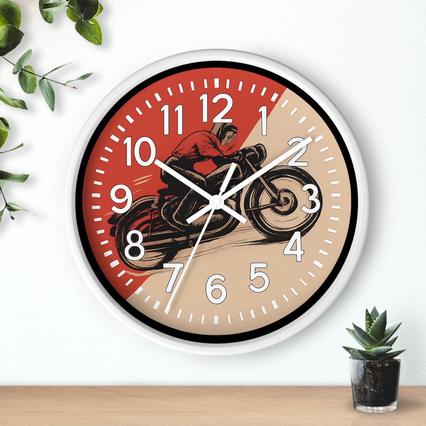 Cafe Racer Vintage Motorcycle Wall Clock New!