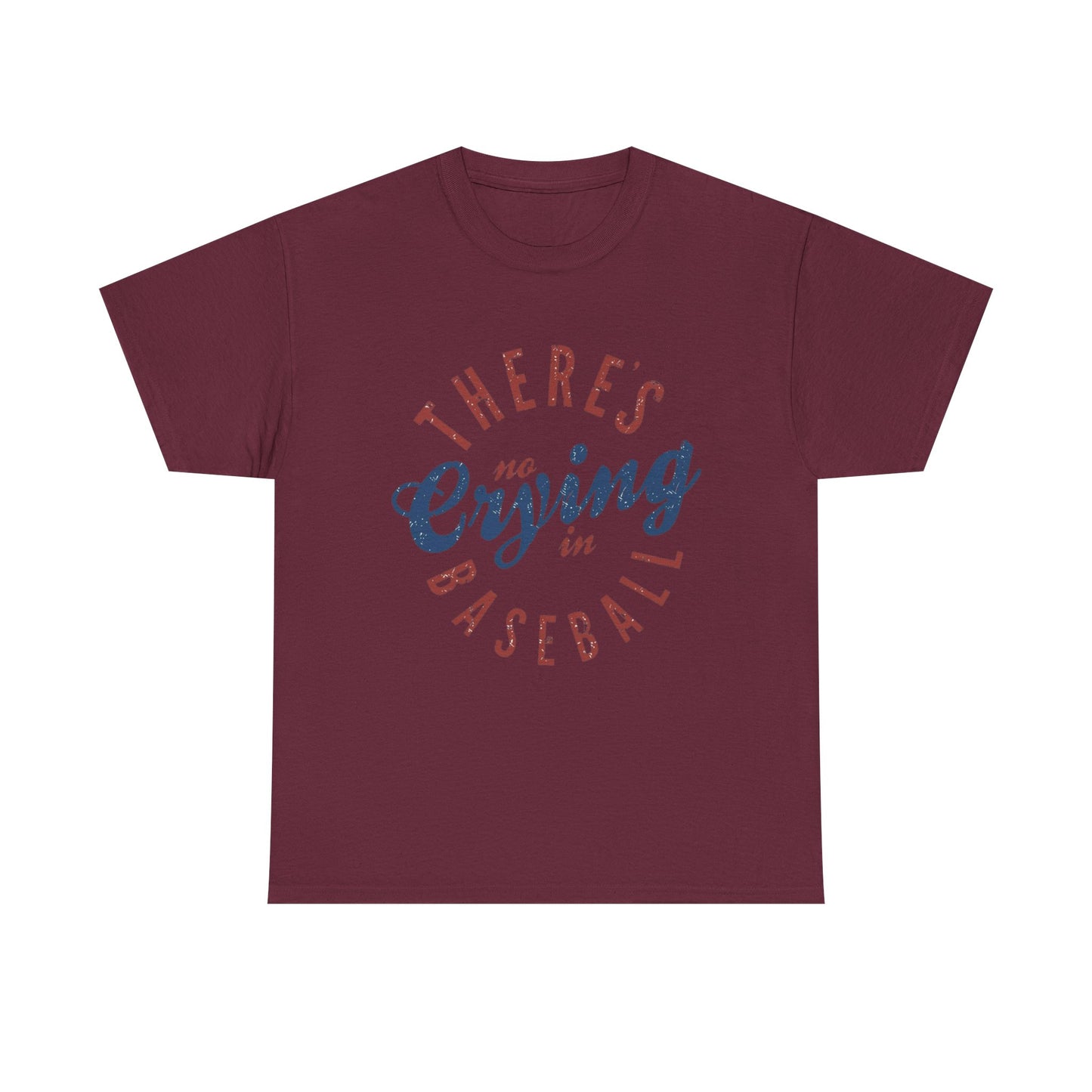 Baseball T-Shirt — "There's No Crying in Baseball" Vintage Graphic Tee