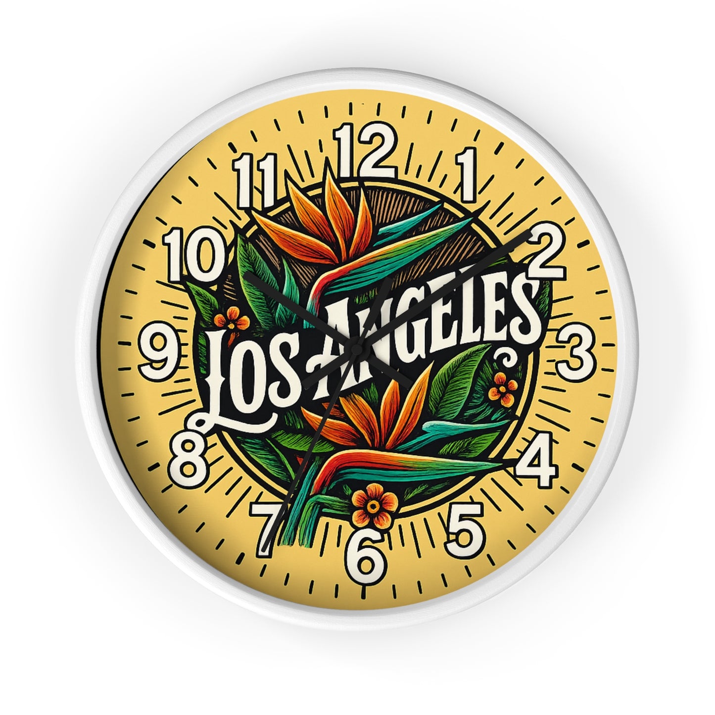 Los Angeles Glow In The Dark Wall Clock New!