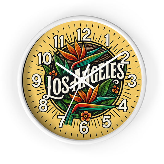 Los Angeles Glow In The Dark Wall Clock New!