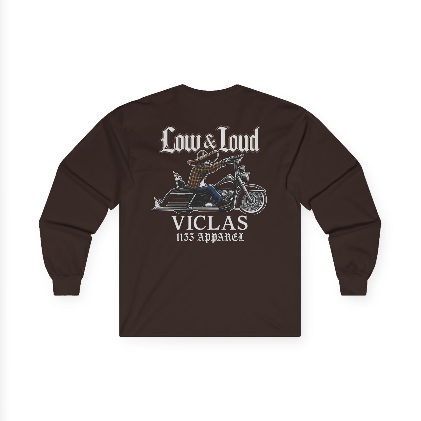 Unisex Long Sleeve Tee - Low & Loud Motorcycle Design, Perfect for Gifting, Casual Wear, Bike Events, Biker Culture, Everyday Comfort