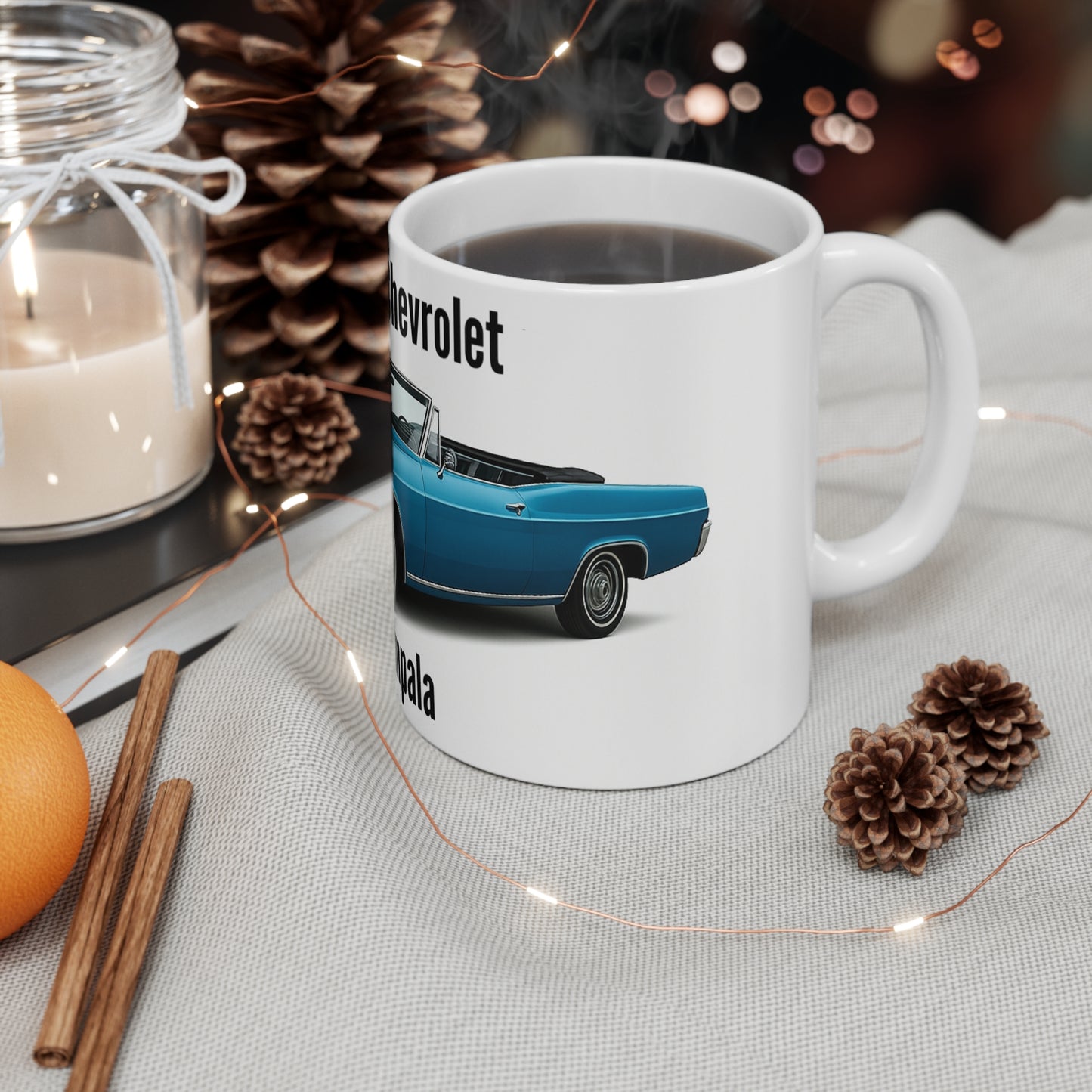 1966 Chevrolet Impala Mug - Classic Car Lover Gift, Vintage Car Mug, Auto Enthusiast Coffee Cup, Retro Vehicle Merchandise, Birthday Present