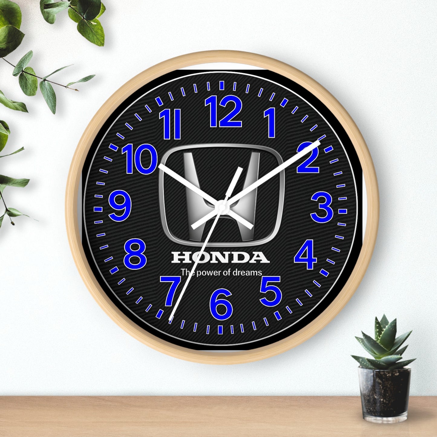 Royal Blue Honda Accord Civic Pilot Wall Clock