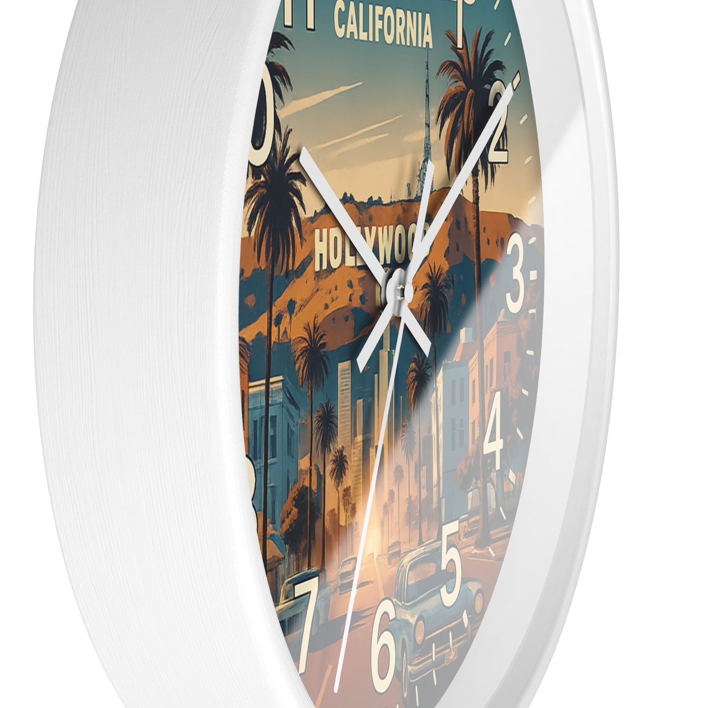 Hollywood Los Angeles Glow In The Dark Wall Clock New!
