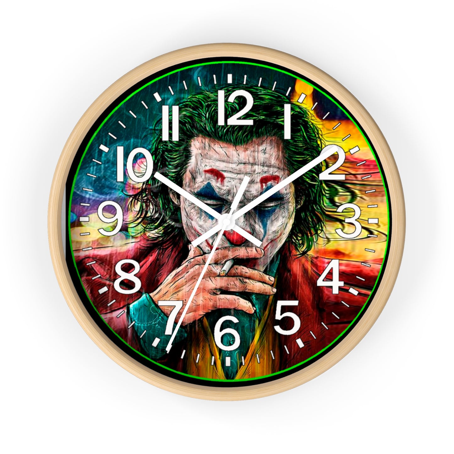 Music Studio Wall Clock - The Joker Smoking Cigarette Bar Wall Clock
