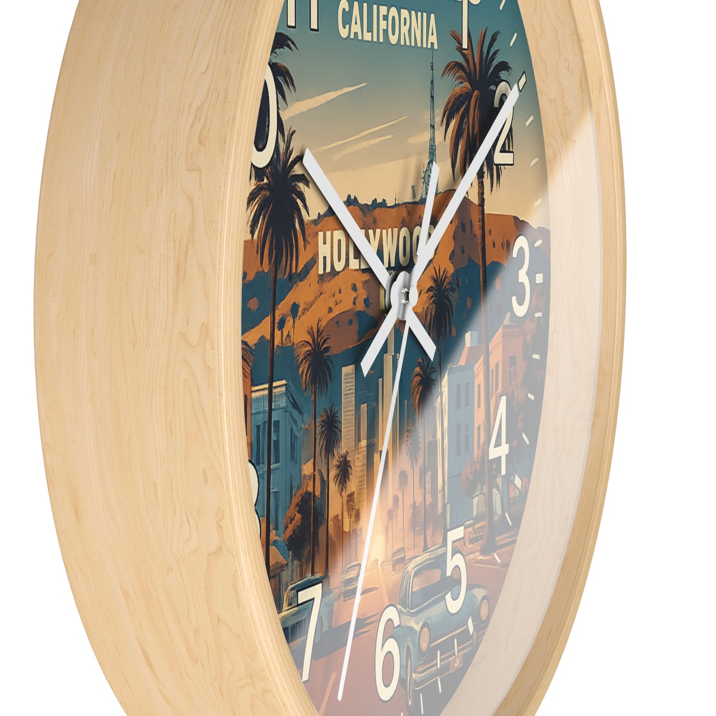 Hollywood Los Angeles Glow In The Dark Wall Clock New!
