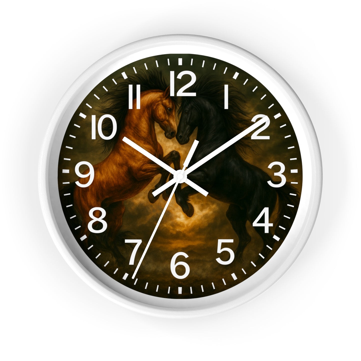 Horse Wall Clock - Black and Brown New;