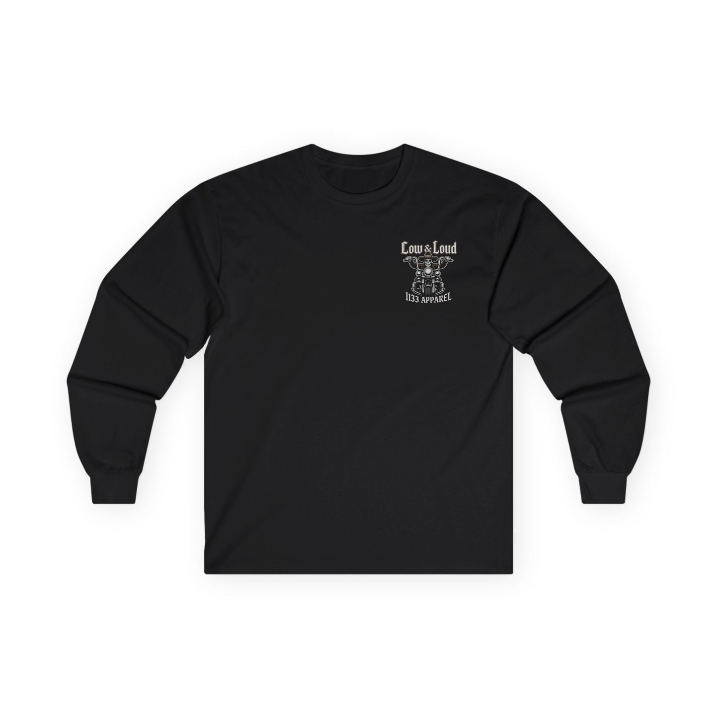 Unisex Long Sleeve Tee - Low & Loud Motorcycle Design, Perfect for Gifting, Casual Wear, Bike Events, Biker Culture, Everyday Comfort