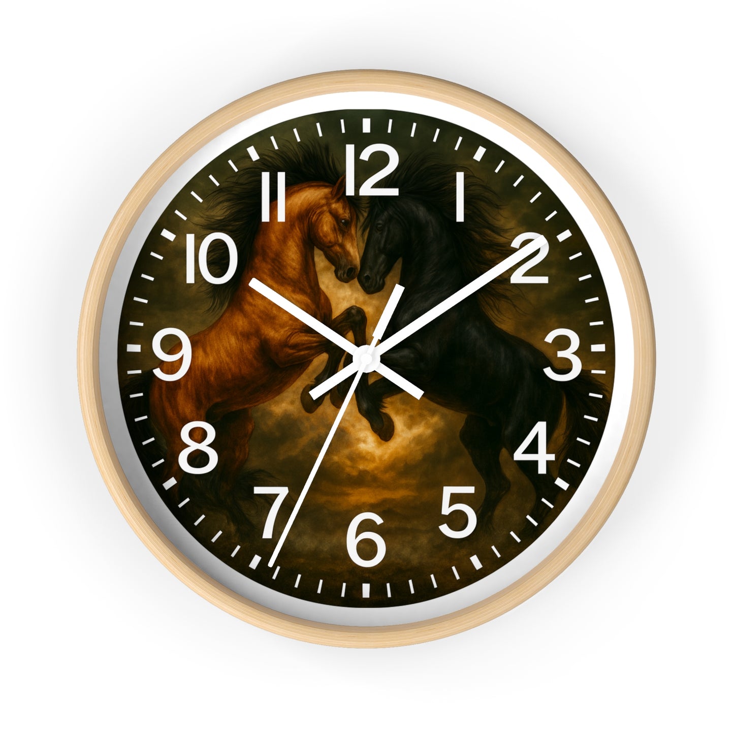 Horse Wall Clock - Black and Brown New;