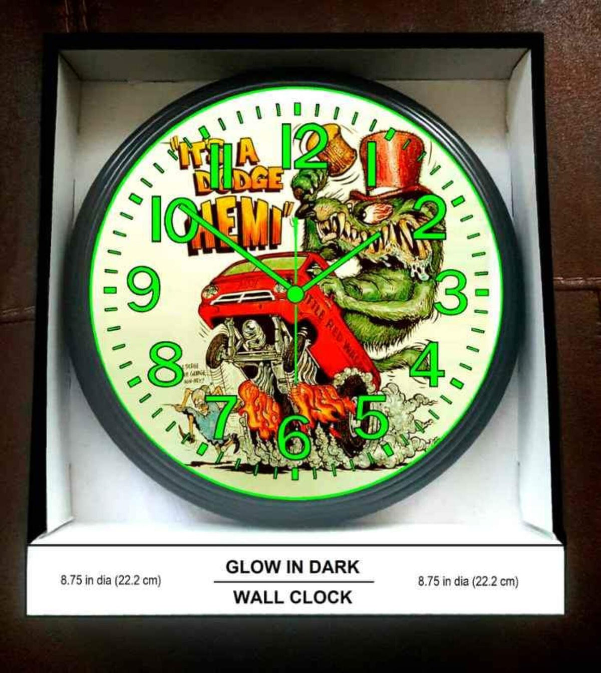Dodge Hemi Van Mopar Garage Shop Glow in the Dark Wall Clock New!