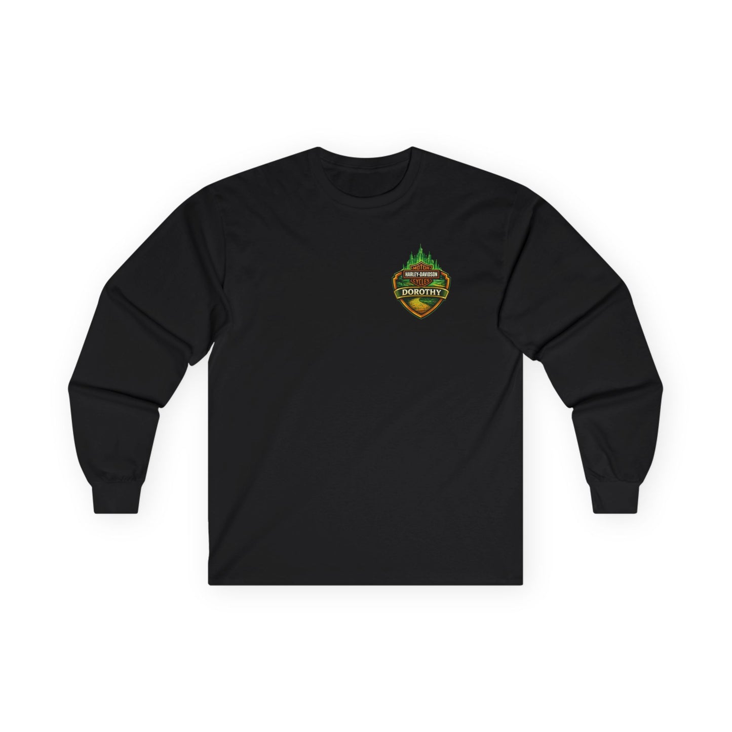 Long Sleeve Tee — Harley-Davidson "Dorothy" Motorcycle Wizard of Oz Graphic