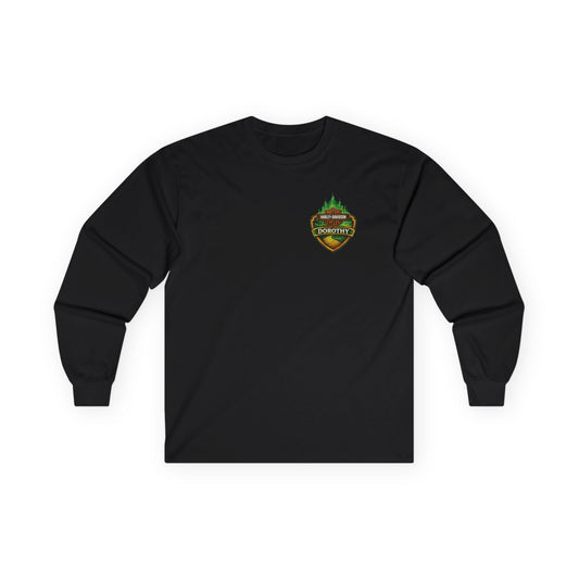 Long Sleeve Tee — Harley-Davidson "Dorothy" Motorcycle Wizard of Oz Graphic