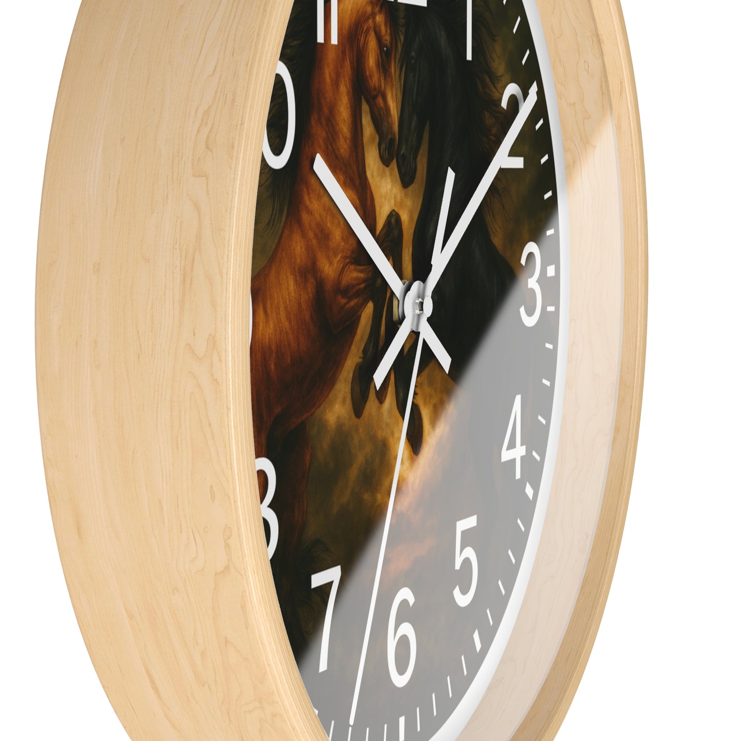 Horse Wall Clock - Black and Brown New;