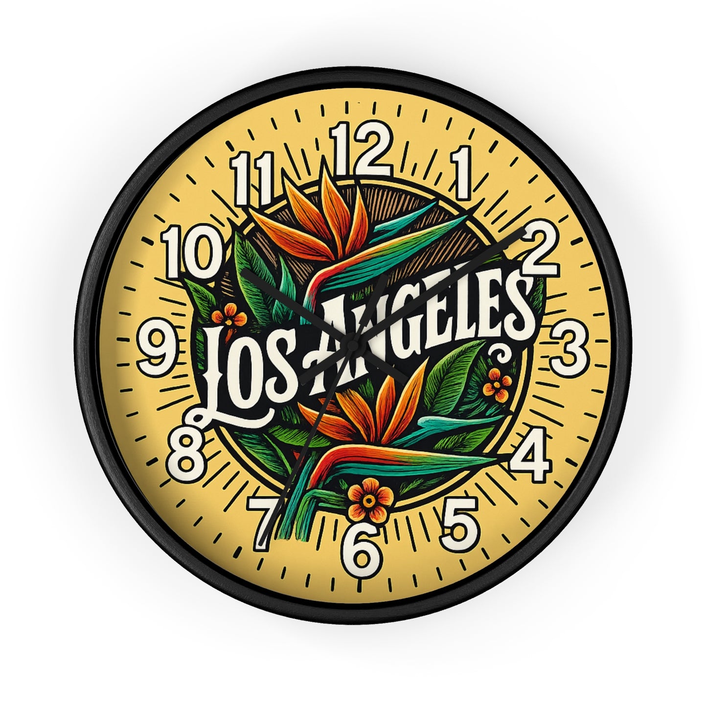 Los Angeles Glow In The Dark Wall Clock New!