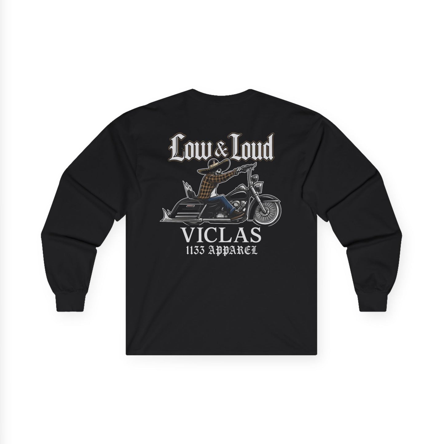 Unisex Long Sleeve Tee - Low & Loud Motorcycle Design, Perfect for Gifting, Casual Wear, Bike Events, Biker Culture, Everyday Comfort