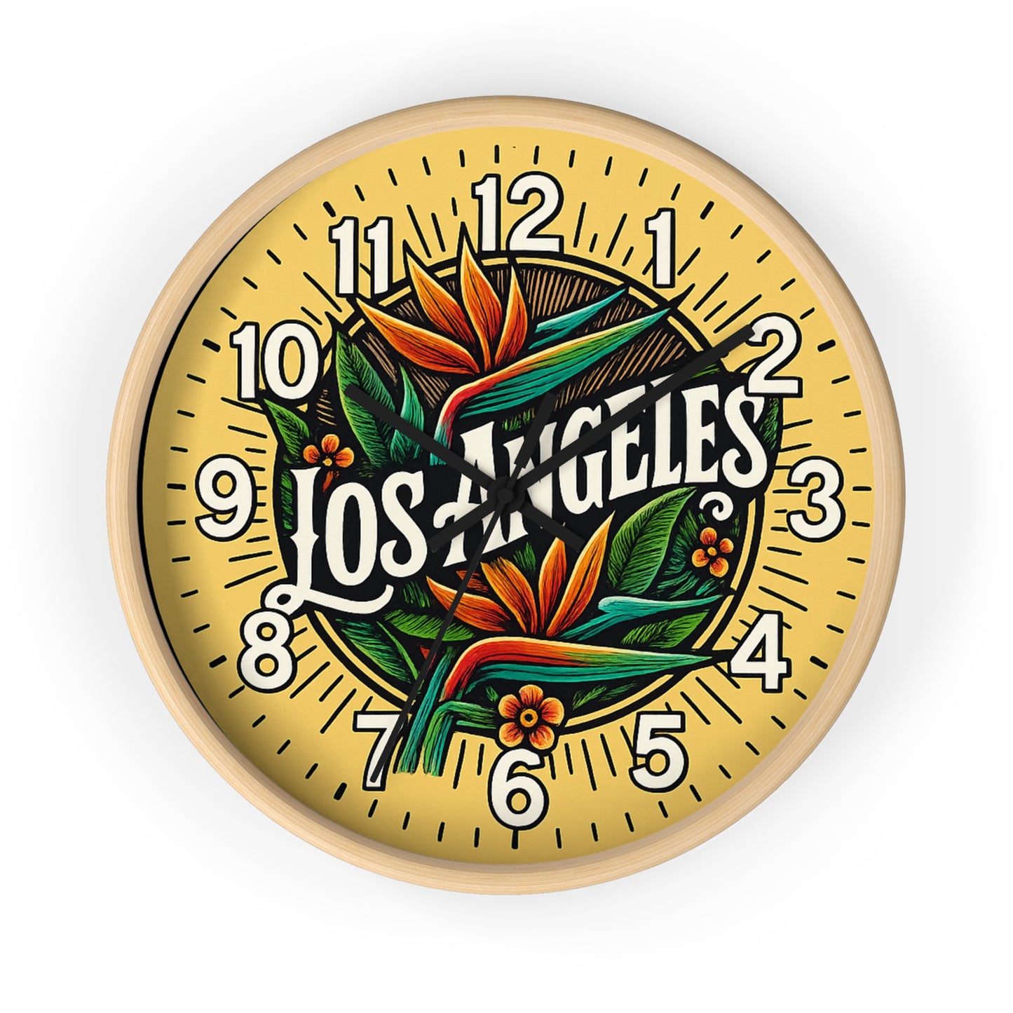 Los Angeles Glow In The Dark Wall Clock New!