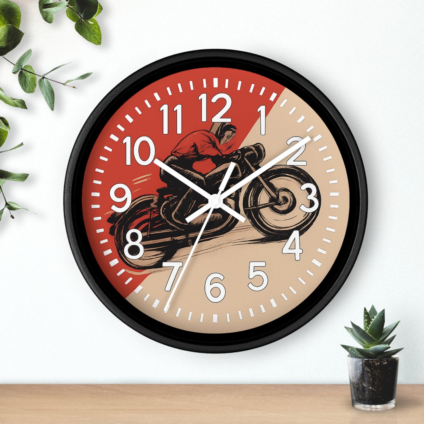 Cafe Racer Vintage Motorcycle Wall Clock New!