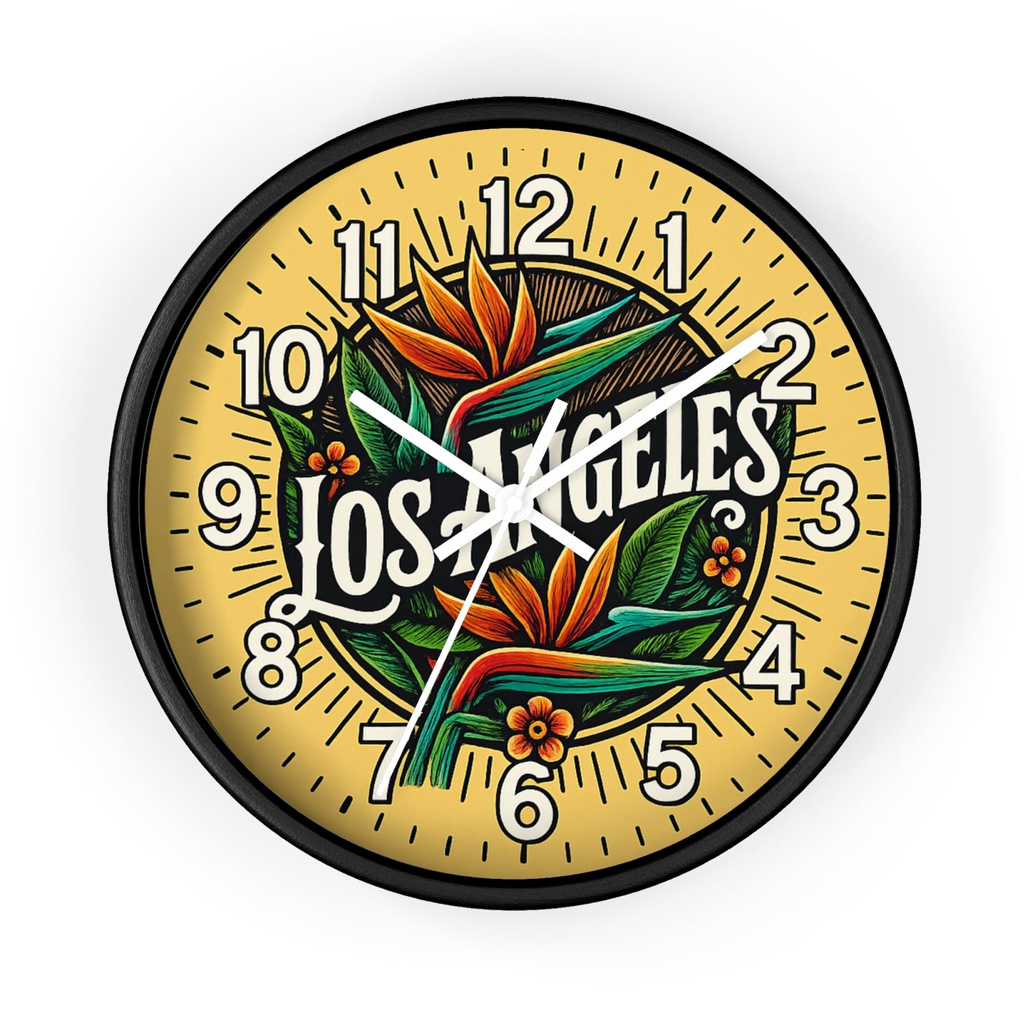 Los Angeles Glow In The Dark Wall Clock New!