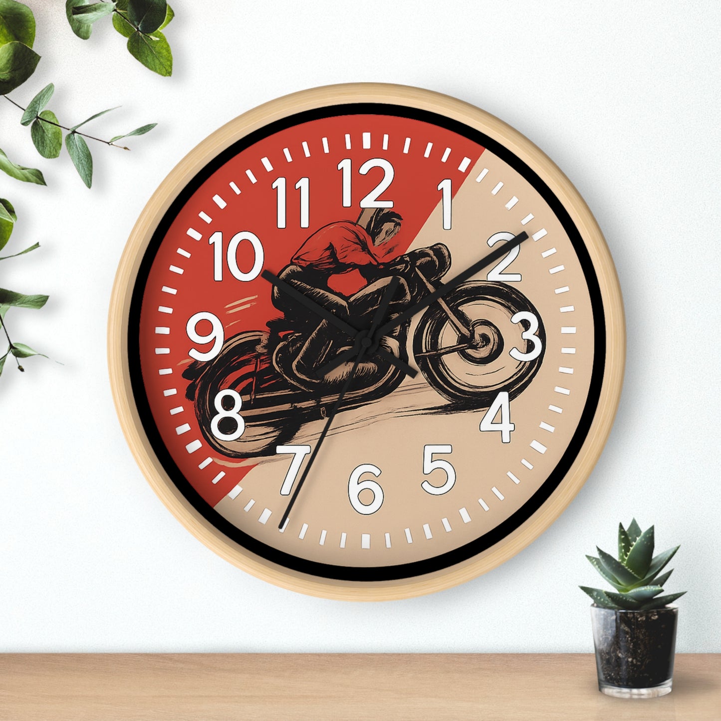 Cafe Racer Vintage Motorcycle Wall Clock New!
