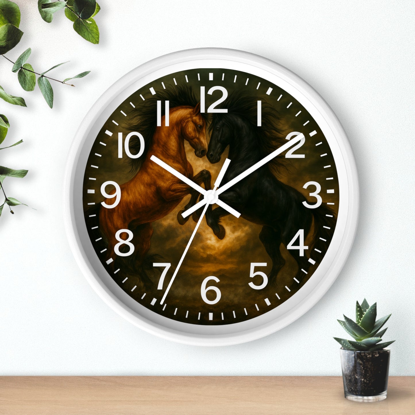 Horse Wall Clock - Black and Brown New;