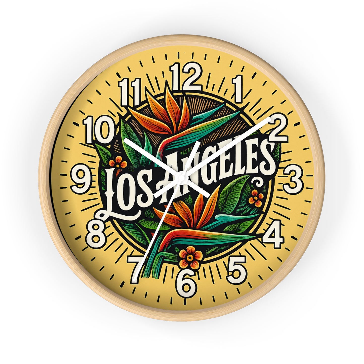 Los Angeles Glow In The Dark Wall Clock New!