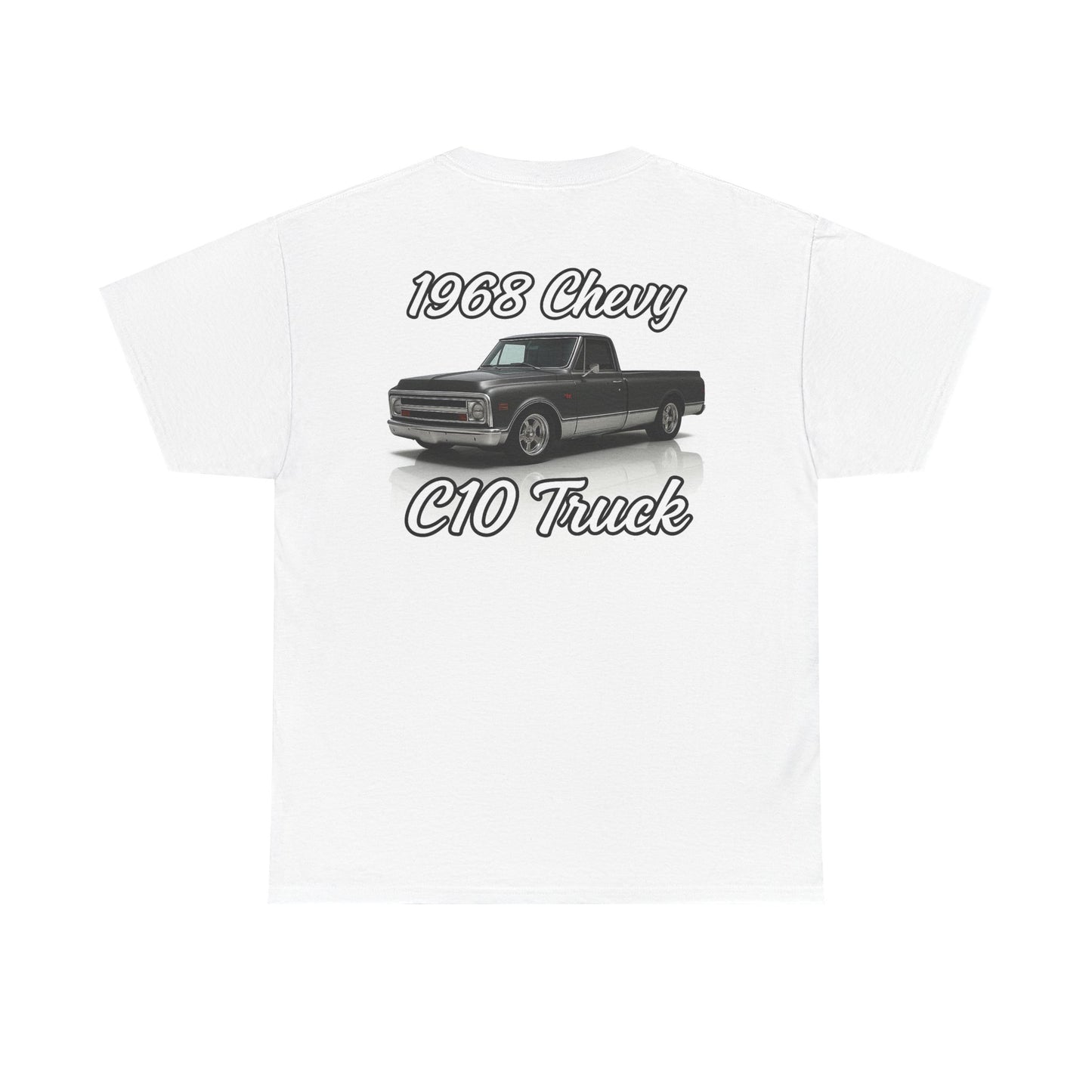 1968 Chevy C10 Trucks Unisex Heavy Cotton Tee, Vintage Car Lovers Tee, Classic Truck Shirt, Gift for Him, Automotive Enthusiast Apparel