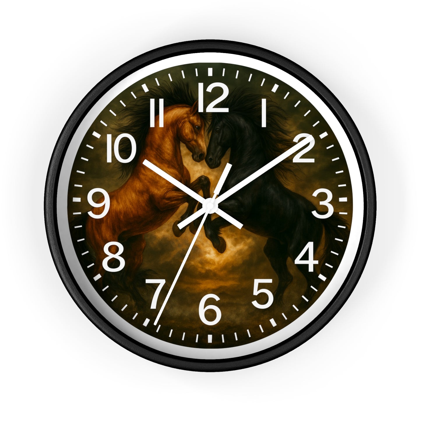 Horse Wall Clock - Black and Brown New;