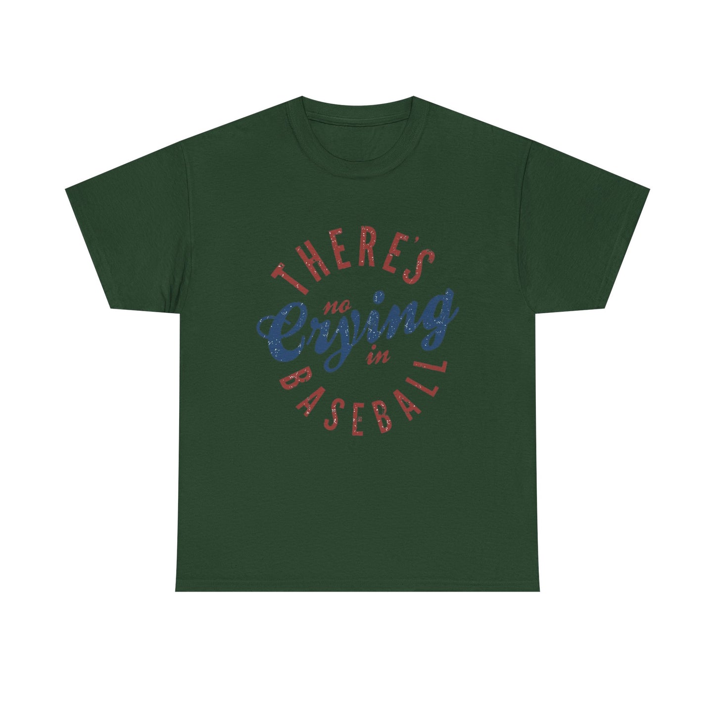 Baseball T-Shirt — "There's No Crying in Baseball" Vintage Graphic Tee