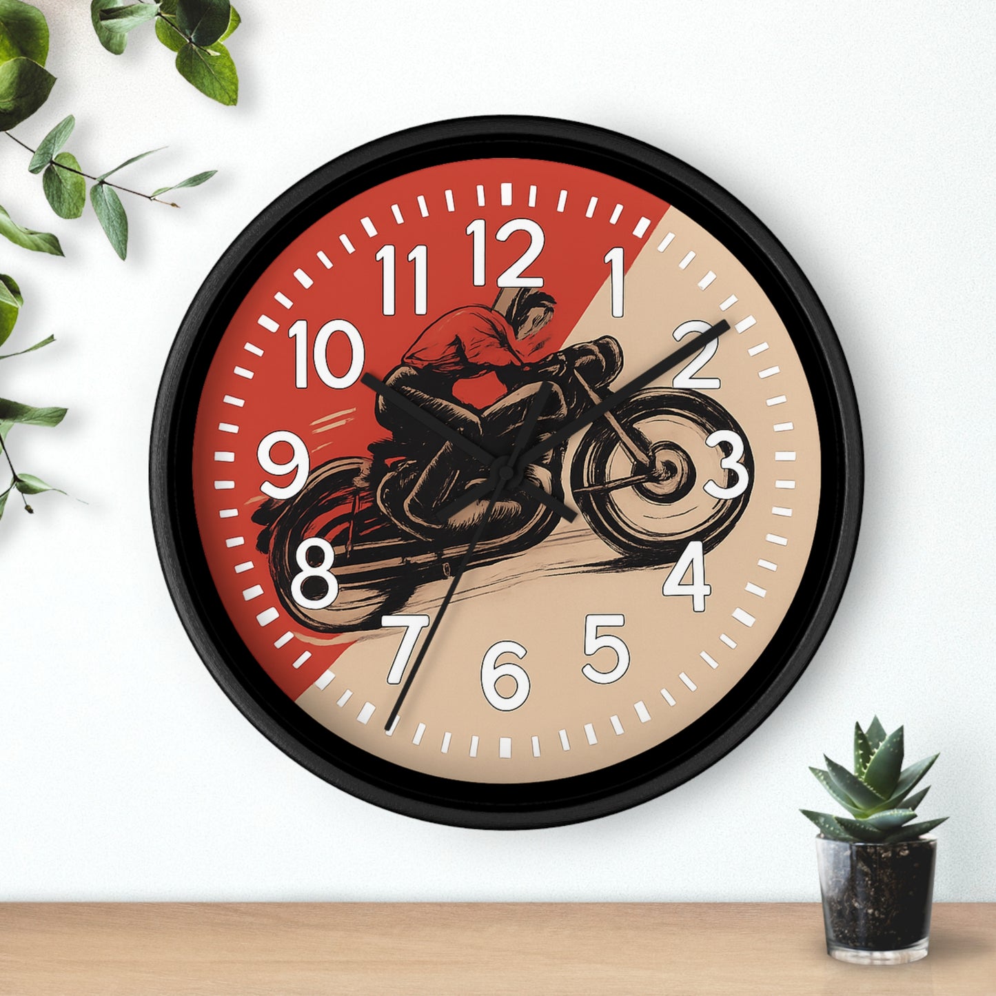 Cafe Racer Vintage Motorcycle Wall Clock New!