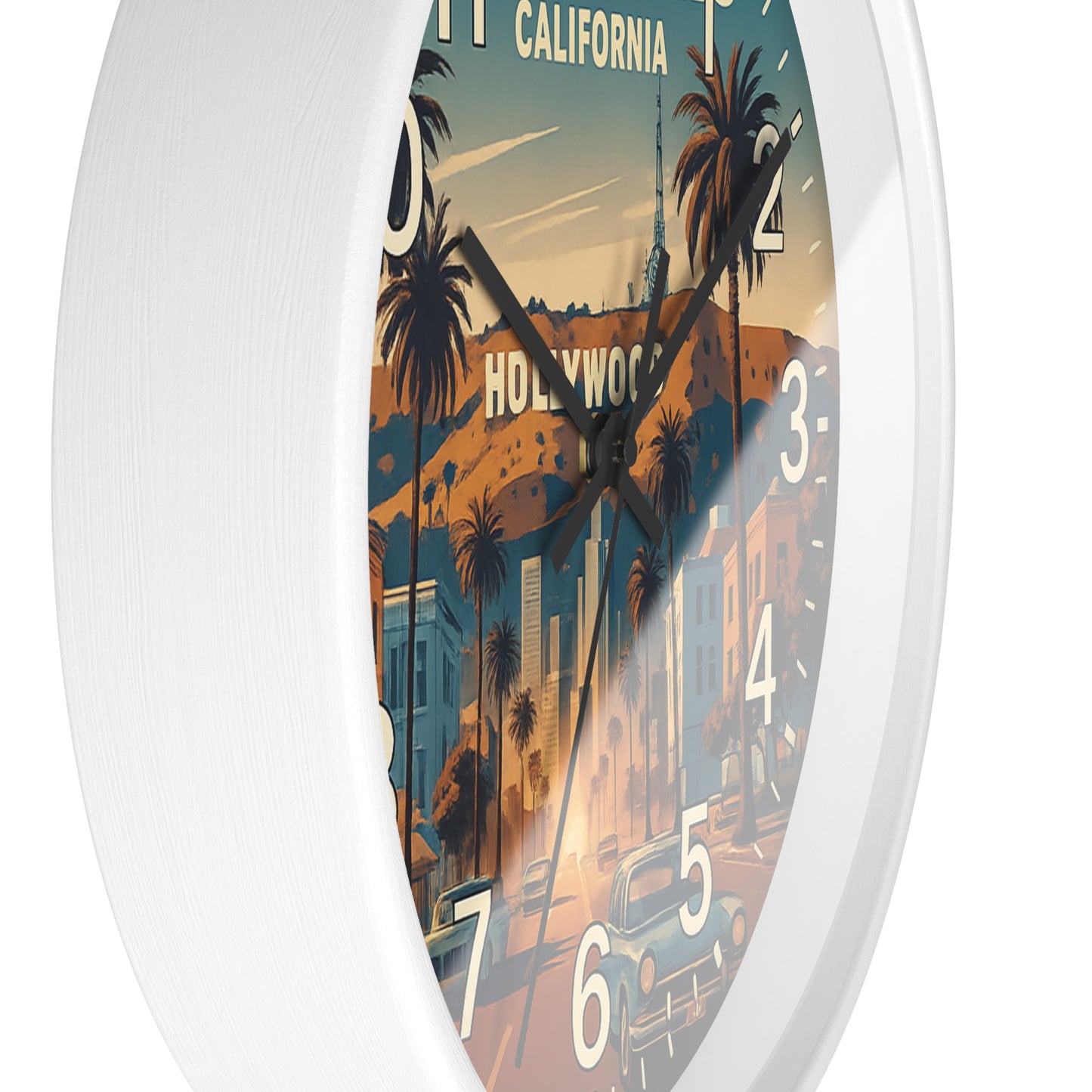 Hollywood Los Angeles Glow In The Dark Wall Clock New!