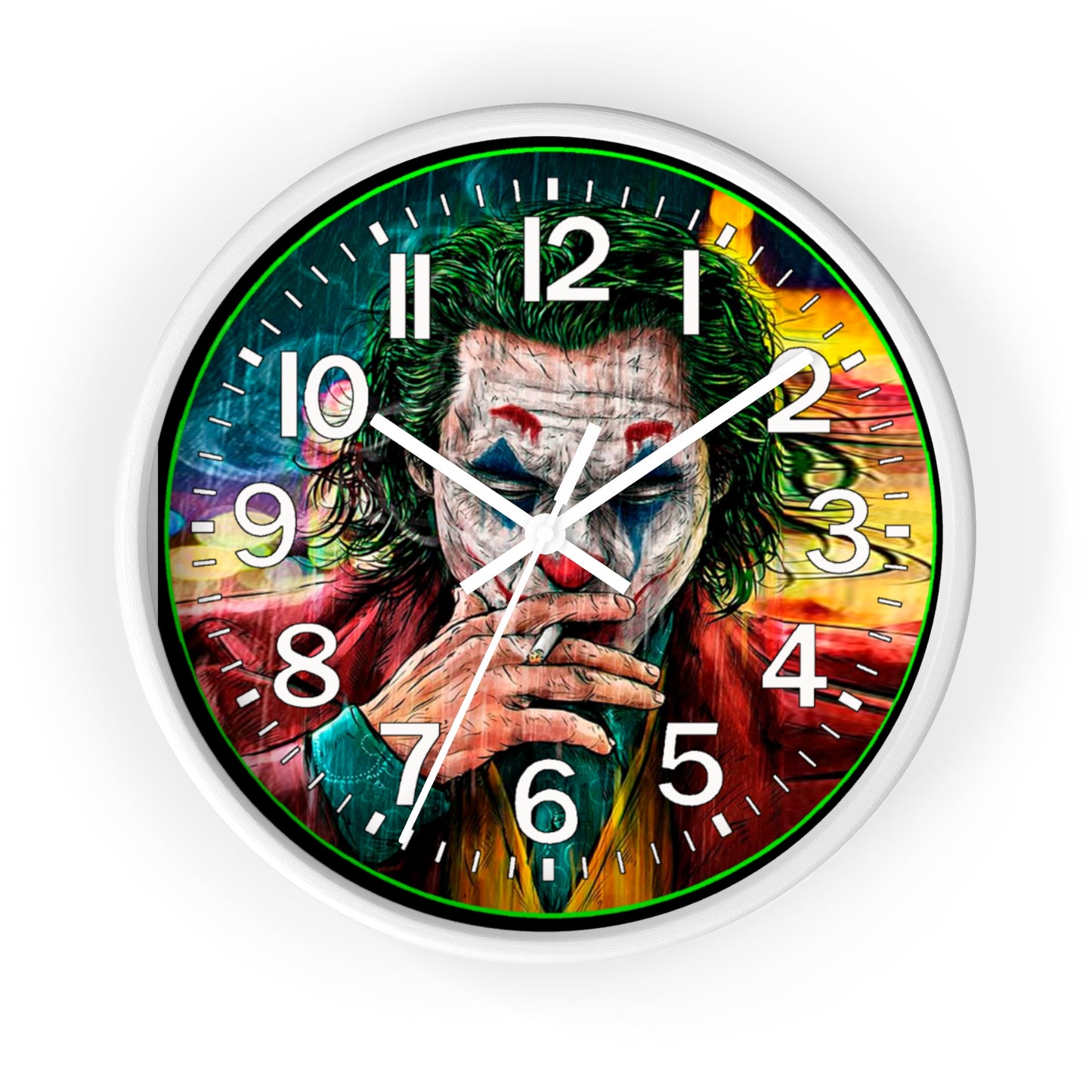 Music Studio Wall Clock - The Joker Smoking Cigarette Bar Wall Clock