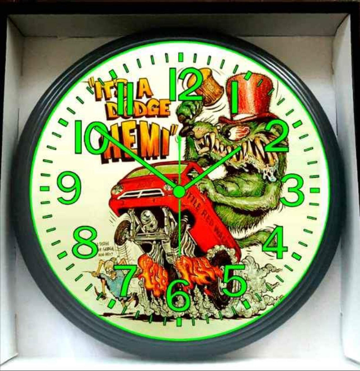 Dodge Hemi Van Mopar Garage Shop Glow in the Dark Wall Clock New!