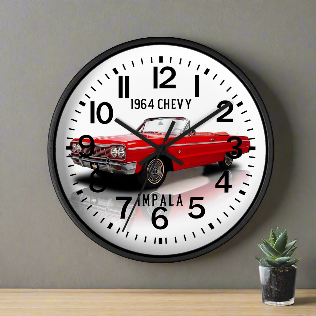 1964 Chevy Chevrolet Impala Wall Clock
