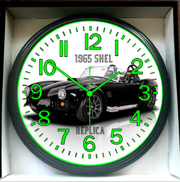1965 Shelby Cobra Glow-in-Dark Wall Clock New!