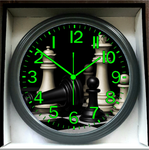 Glow-in-Dark Reverse Clock Chess Board - Ancient Wisdom Meets Modern Gaming