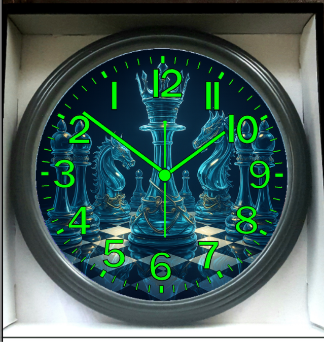 Glow-in-Dark Reverse Clock Chess Board - Ancient Wisdom Meets Modern Gaming